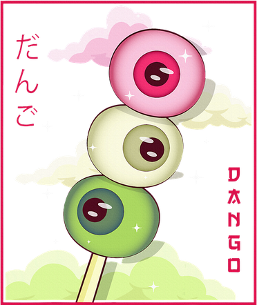 Weirdcore Aesthetic Kawaii Japanese Dango Mochi Eyeballs Kids Sweatshirt