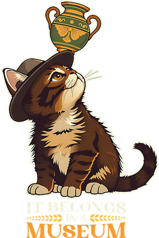 It Belongs In A Museum Archeology Archeologist Cat Kitty Visor