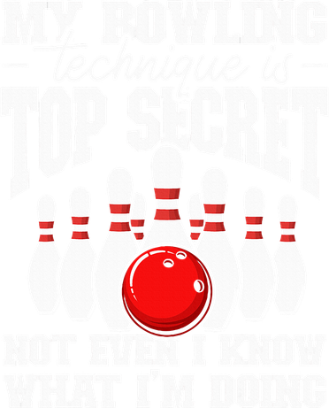 My Bowling Technique Is Top Secret Funny Bowling Bowler Kids Hoodie