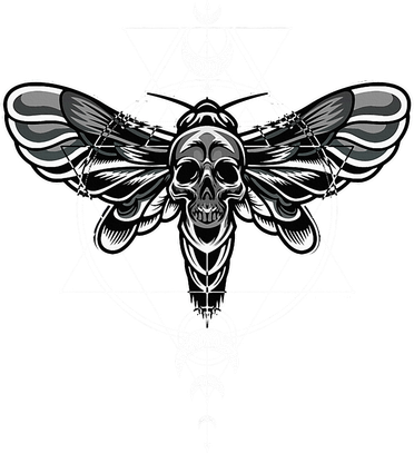 Occult Death Moth Mystic Death Moth And Sacred Geometry Women's Dry Zone Grid Polo