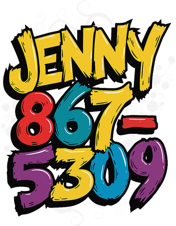 Nostalgic Jenny Phone Number 867 5309 Retro Music 80s Funny Women's Hoodie