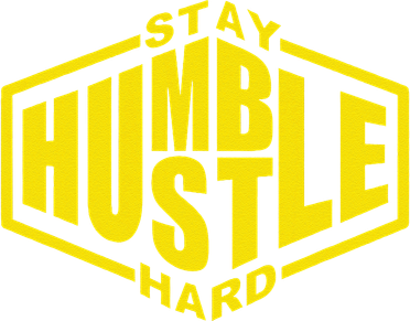 Stay Humble Hustle Hard Inspirational Bold Yellow Urban Vibe Doggie Tank