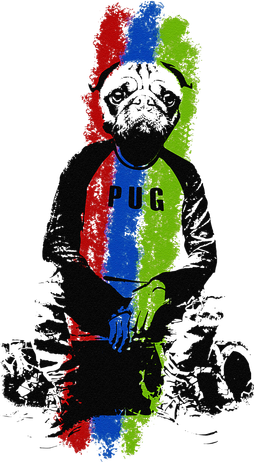 Good Pug Sitting Art Women's Hoodie