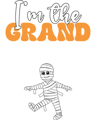 Funny Grandma Halloween IM The Grand Mummy Costume Humor Gift Women's Dry Zone Grid Polo