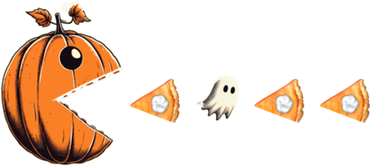 Funny Pumpkin Eating Ghost Pumpkin Pie Gamer Old Video Game Gift Coaster
