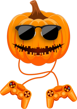 Halloween Gamer Costume Scary Pumpkin Gaming Cute Gift Kids Hoodie