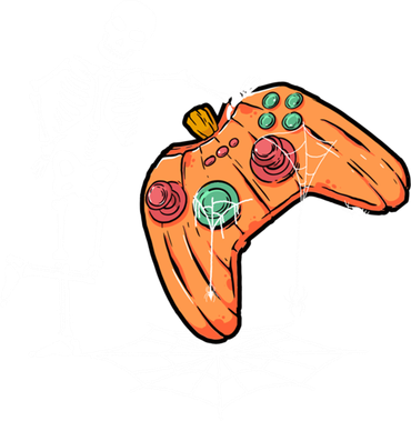 Halloween Skeleton Gamer Video Gaming Controller Pumpkin Gift Button
