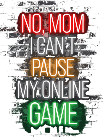 No Mom I CanT Pause My Online Game Funny Gamer Kids Hoodie