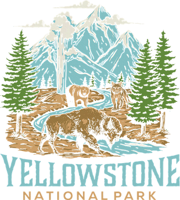 Yellowstone Us National Park Wolf Bison Bear Doggie Tank