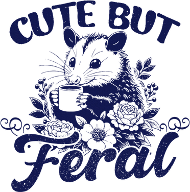Cute But Feral Possum Outfits Funny Opossum Toddler Long Sleeve