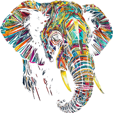 Elephant Animal Colourful Zoo Art Elephant Kids Sweatshirt