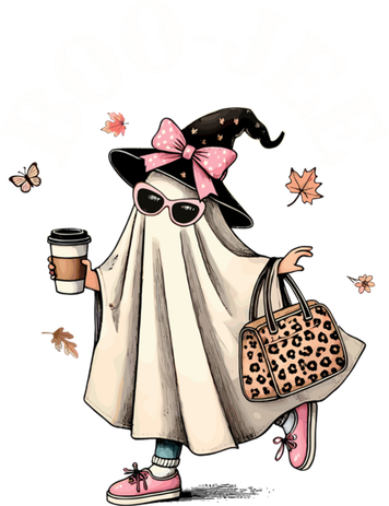 Cute Boo Jee Ghost Halloween Leopard Ghost Coffee Funny Gift Toddler Hoodie