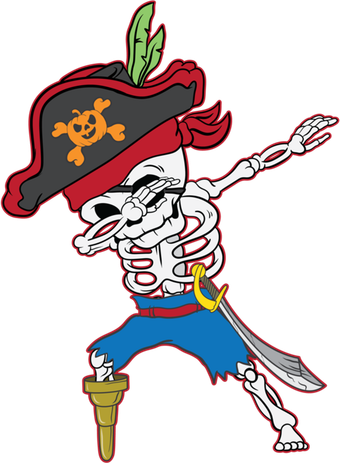 Dabbing Skeleton Pirate Halloween Idea Gift Doggie Tank