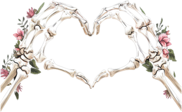 Skeleton Hands Heart Sign Halloween Retro Costume Gift Kids Sweatshirt