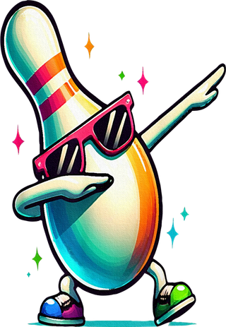 Bowling Pin Dabbing Sunglasses Bowler Player Doggie Tank