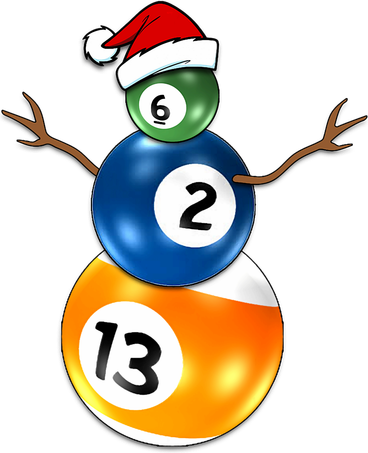 Billiards Christmas Snowman With Pool Table Balls Tumbler