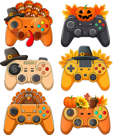 Gamer Thanksgiving Gaming Controllers Turkey Pumpkin Coffee Mug