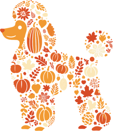 Autumn Pumpkin Fall Poodle Thanksgiving Dog Women's Hoodie