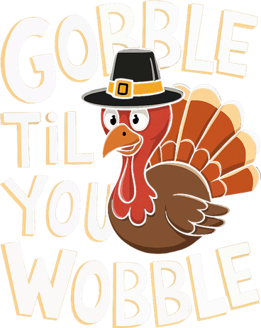 Gobble Til You Wobble Gobble Gobble Thanksgiving Day Kids T-Shirt