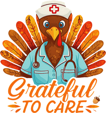 Grateful Healthcare To Care Nurse Turkey Thanksgiving Fall Ceramic Ornament