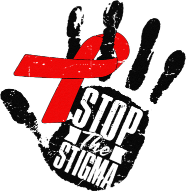 Stop Stigma Hiv Aids Awareness Month Handprint Red Ribbon Women's T-Shirt