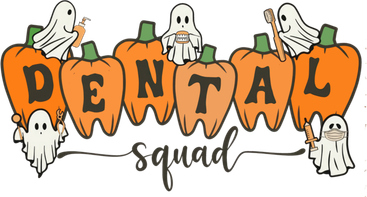 Dental Squad Ghost Pumpkin Dentist Halloween Matching Funny Gift Santa Hat