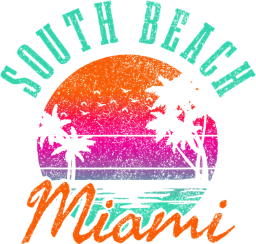 South Beach Miami Retro Florida Usa Souvenir Kids T-Shirt