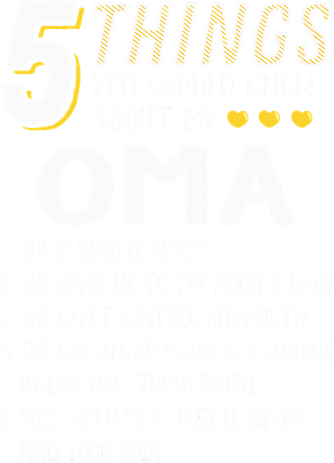 5 Things Grandma Oma Gift Idea Kids Long Sleeve Shirt