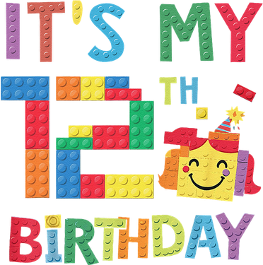Master Builder 12th ItS My 12th Birthday Brick Blocks Coaster