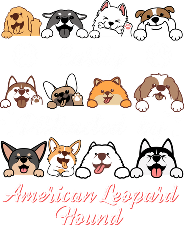 Easily Distracted By American Leopard Hound Leopard Cur Cute Gift Kids Long Sleeve Shirt