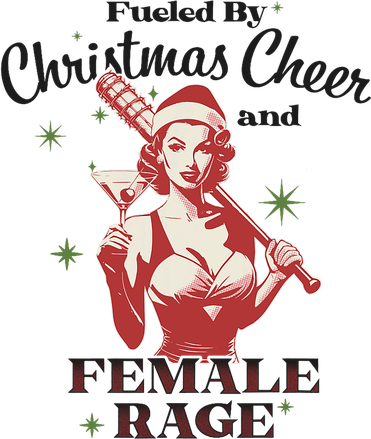Fueled By Christmas Cheer And Female Rage Funny Liberal Tote Bag