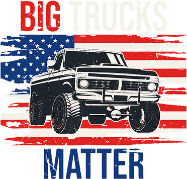 Funny Big Trucks Matter Love Lifted Truck American Flag Mousepad
