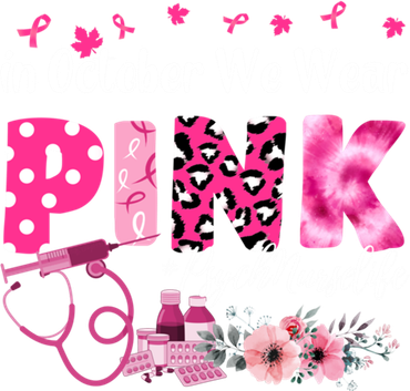 In October We Wear Psych Nurse Breast Cancer Awareness Gift Baby Bodysuit