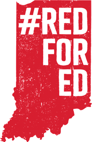 Red For Ed Indiana Long Sleeve Teacher Red4ed 11oz C Handle Ceramic Mug