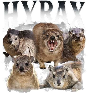 Hyrax Vintage Ugly Funny Meme Retro Animal Polo