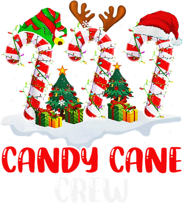 Candy Cane Crew Christmas Funny Family Matching Pajamas Kids Hoodie
