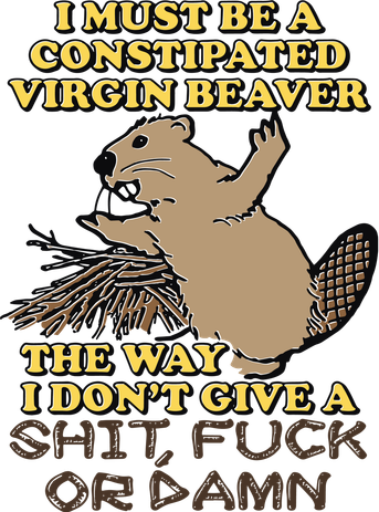 I Must Be Constipated Virgin Beaver The Way I Dont Give A Shit Fuck Or Damn Women's Sweatshirt