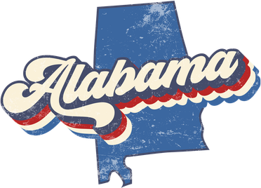 State Of Alabama Retro Logo Doggie Tank