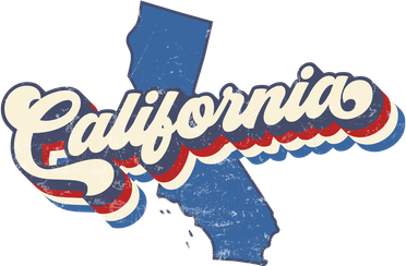 State Of California Retro Logo Button