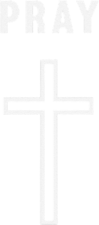 Pray Cross Minimalist Religious Ornament