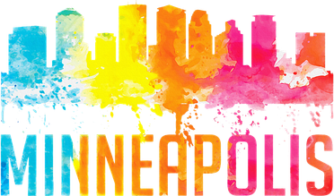 Minneapolis Minnesota Watercolor Skyline Home Souvenir Button