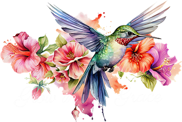 Grow In Grace Flower Hummingbird Christian Bible Verse Kids T-Shirt