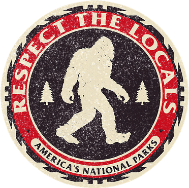 Respect The Locals Bigfoot America National Parks Sasquatch Kids Long Sleeve Shirt