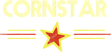 Corn Star Retro 80s Cornhole Team Funny Vintage Graphic Button