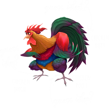 Guess What Chicken Butt Guess Why Chicke Thigh Guess Who Poo Gift Kids T-Shirt