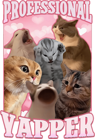 Professional Yapper Funny Cat Meme Goofy Ahh Ironic Cat Tumbler
