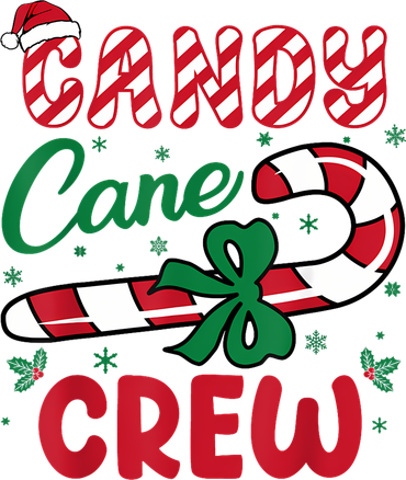 Candy Cane Crew Funny Christmas Holiday Women Women's T-Shirt