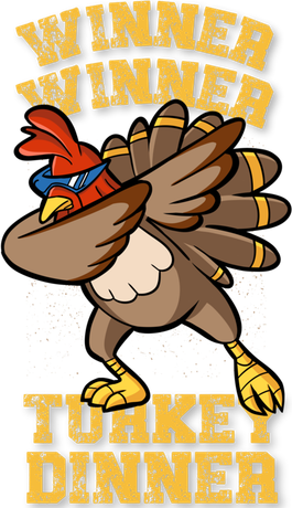 Funny Trump Winner Winner Turkey Dinner Dabbing Turkey Gift Doggie Tank