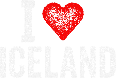 Funny Design Retro I Love Iceland With A Red Heart Kids T-Shirt