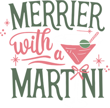 Merrier With A Martini Christmas Espresso Martini Bow Xmas Gift Doddie Hoodie